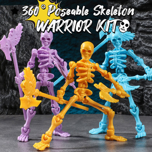 💀 360° rörlig skelettkrigare-kit 💀