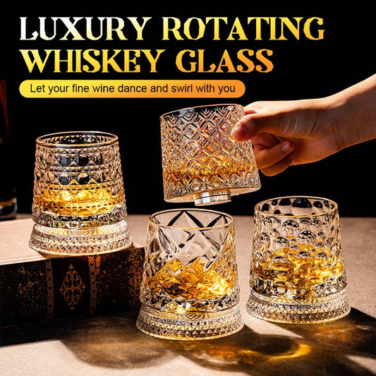 ✨Säljer mycket | 360° roterande whiskyglas · Kristallserien med roterande glas🍸